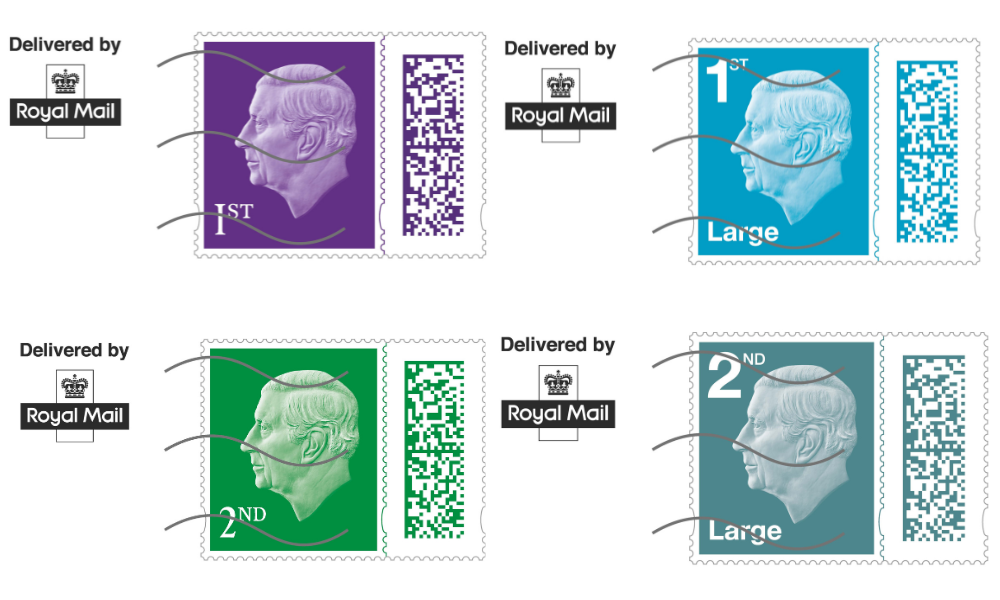 Image shows new Royal Mail King Charles III definitive stamps.